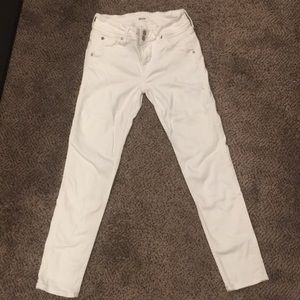 White Hudson Collin flap skinny ankle jeans 26